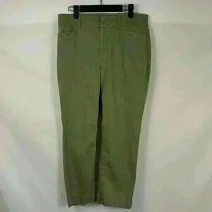 LOFT CURVY STRAIGHT CROPPED PANTS Boho Business Casual Earth Tone